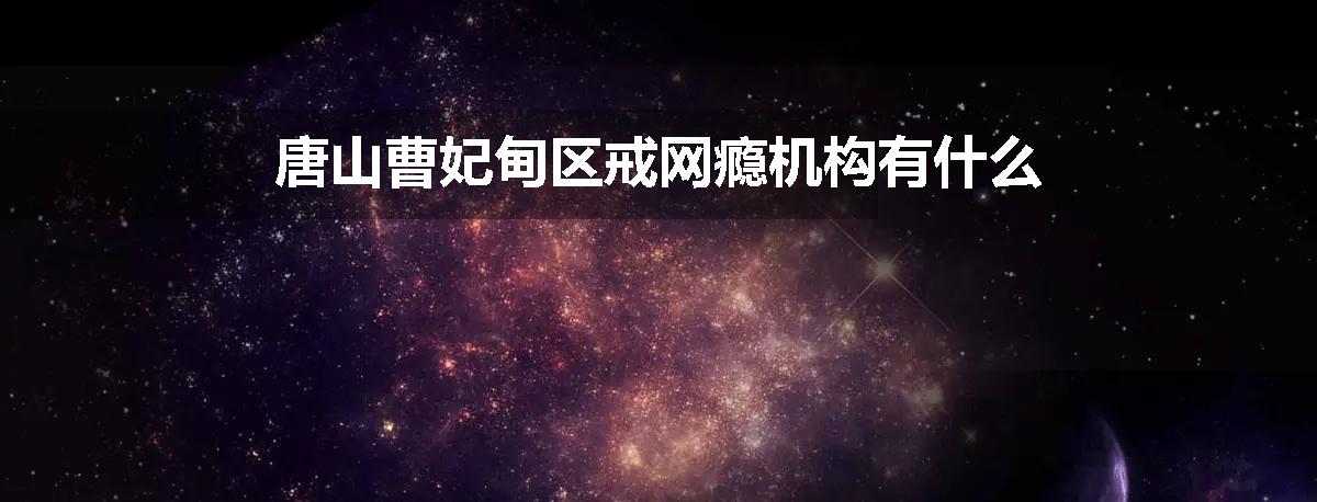 唐山曹妃甸区戒网瘾机构有什么