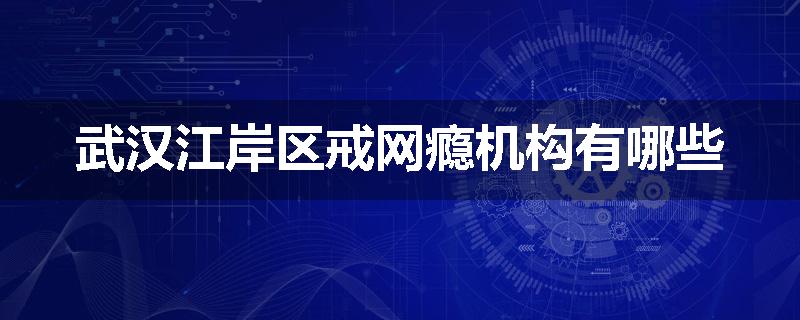 武汉江岸区戒网瘾机构有哪些