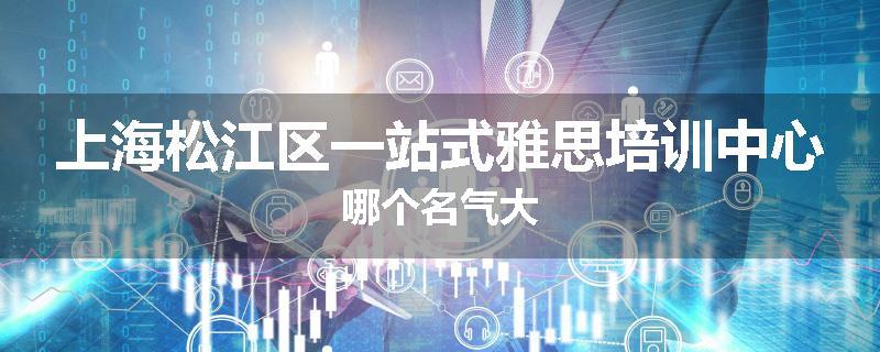 上海松江区一站式雅思培训中心哪个名气大