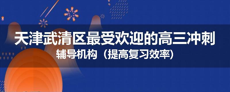 天津武清区最受欢迎的高三冲刺辅导机构（提高复习效率)
