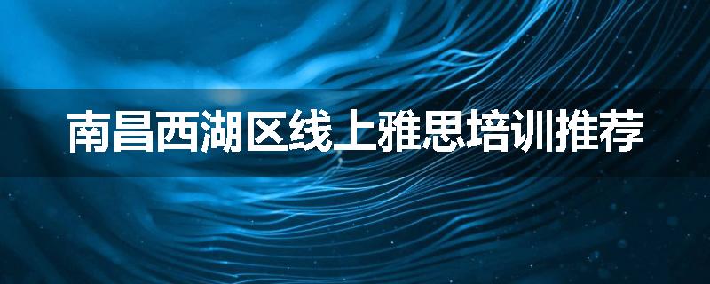 南昌西湖区线上雅思培训推荐