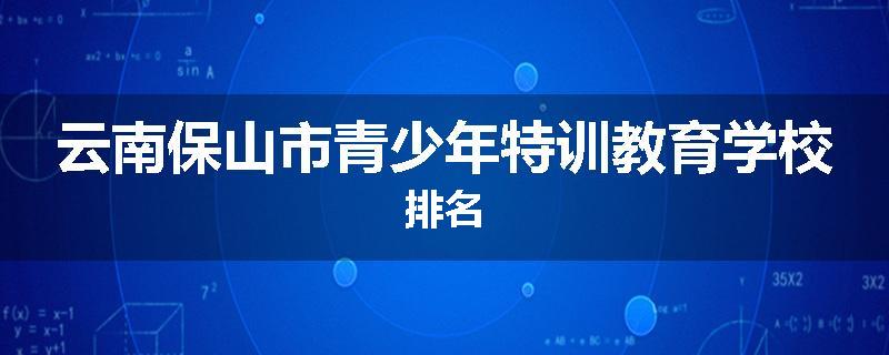 云南保山市青少年特训教育学校排名