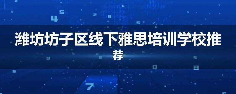 潍坊坊子区线下雅思培训学校推荐