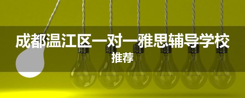 成都温江区一对一雅思辅导学校推荐