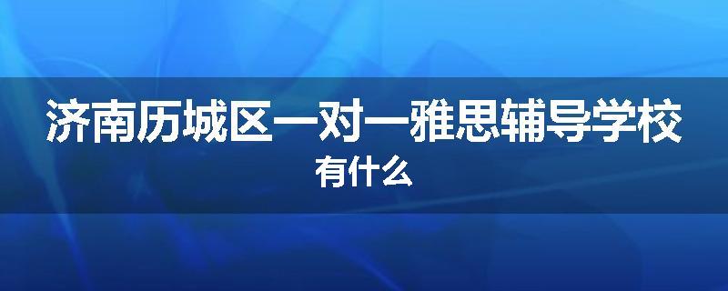 济南历城区一对一雅思辅导学校有什么