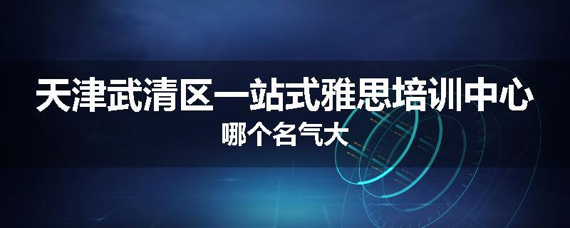 天津武清区一站式雅思培训中心哪个名气大