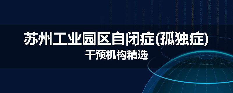 苏州工业园区自闭症(孤独症)干预机构精选