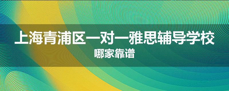 上海青浦区一对一雅思辅导学校哪家靠谱