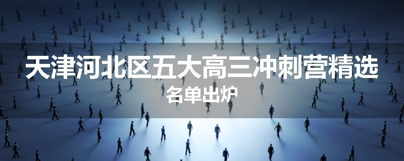 天津河北区五大高三冲刺营精选名单出炉