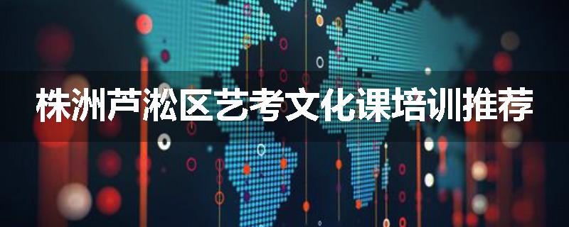株洲芦淞区艺考文化课培训推荐