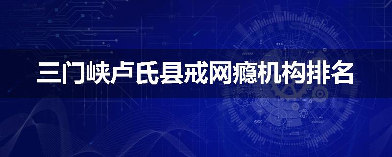 三门峡卢氏县戒网瘾机构排名
