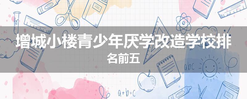 增城小楼青少年厌学改造学校排名前五