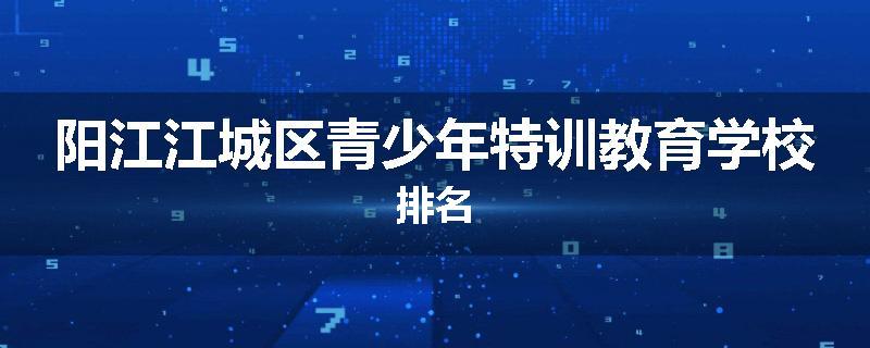 阳江江城区青少年特训教育学校排名