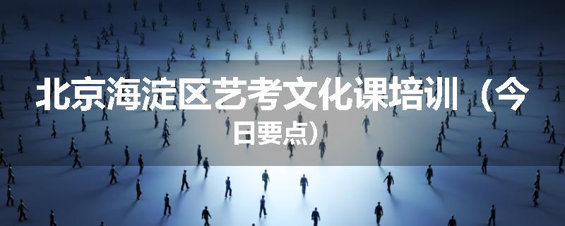 北京海淀区艺考文化课培训（今日要点）