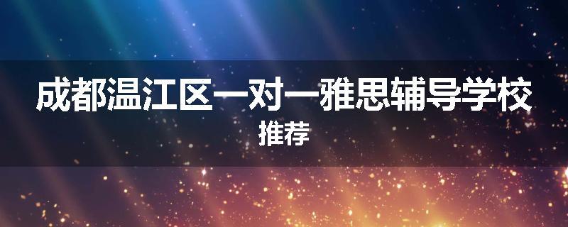 成都温江区一对一雅思辅导学校推荐