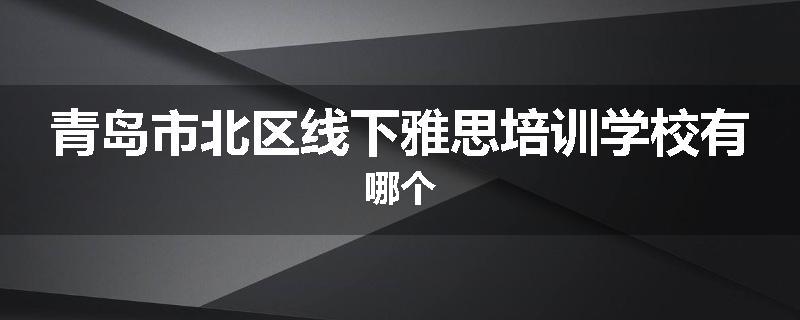 青岛市北区线下雅思培训学校有哪个