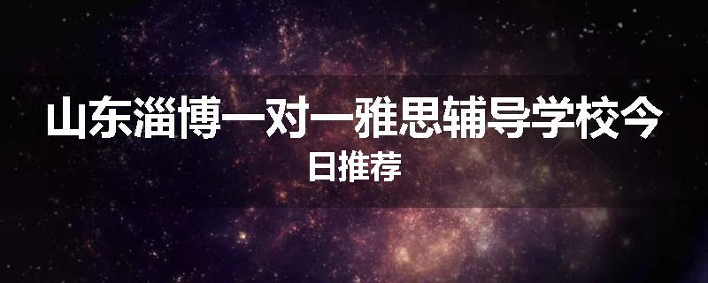 山东淄博一对一雅思辅导学校今日推荐