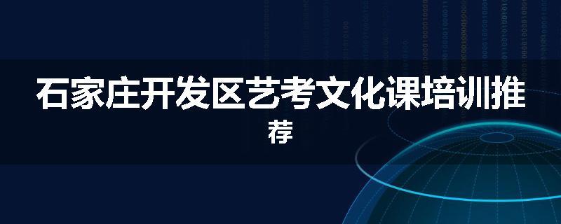 石家庄开发区艺考文化课培训推荐