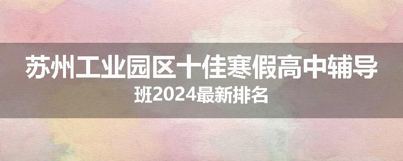 苏州工业园区十佳寒假高中辅导班2024最新排名