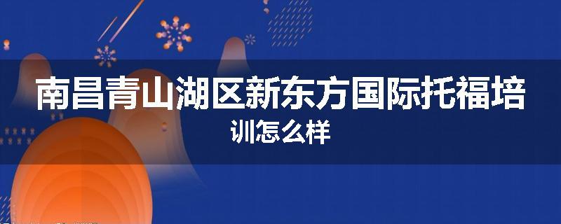 南昌青山湖区新东方国际托福培训怎么样