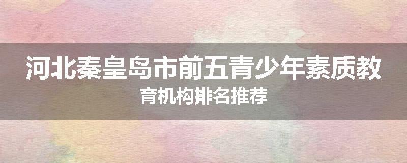 河北秦皇岛市前五青少年素质教育机构排名推荐