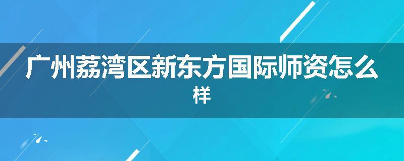 广州荔湾区新东方国际师资怎么样