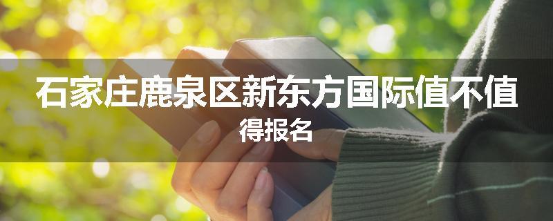 石家庄鹿泉区新东方国际值不值得报名