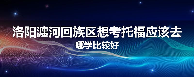 洛阳瀍河回族区想考托福应该去哪学比较好