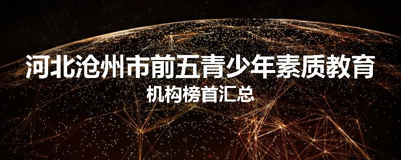 河北沧州市前五青少年素质教育机构榜首汇总