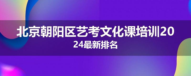 北京朝阳区艺考文化课培训2024最新排名
