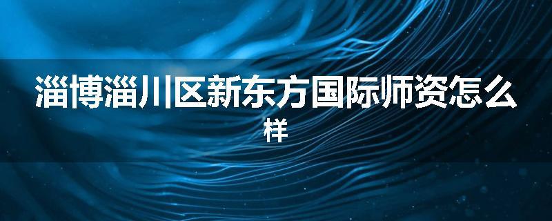 淄博淄川区新东方国际师资怎么样