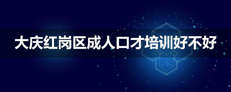 大庆红岗区成人口才培训好不好