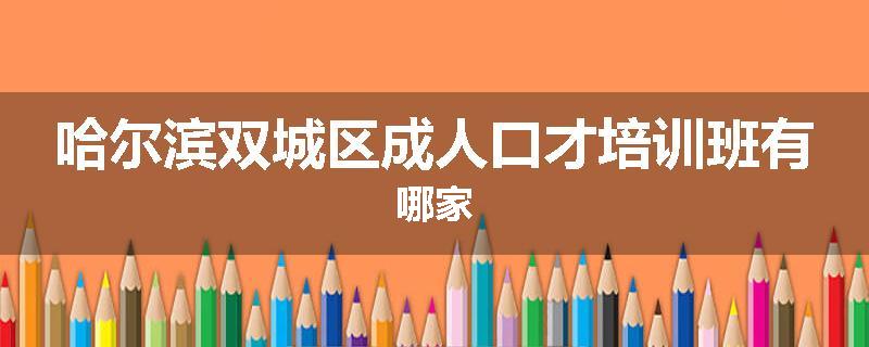 哈尔滨双城区成人口才培训班有哪家
