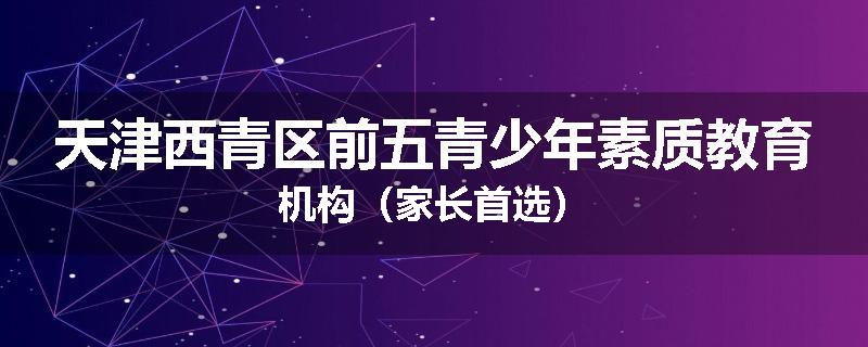 天津西青区前五青少年素质教育机构（家长首选）