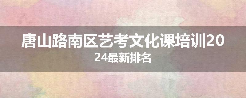 唐山路南区艺考文化课培训2024最新排名