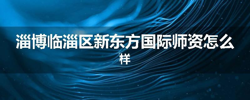 淄博临淄区新东方国际师资怎么样