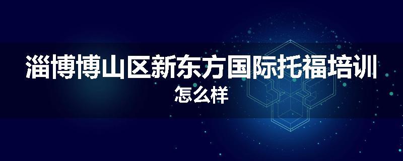 淄博博山区新东方国际托福培训怎么样