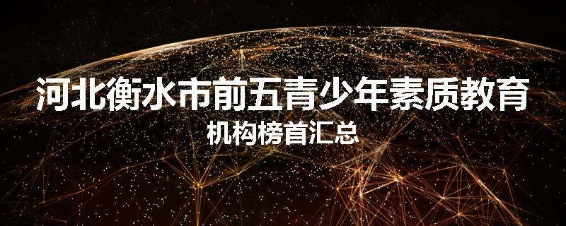 河北衡水市前五青少年素质教育机构榜首汇总