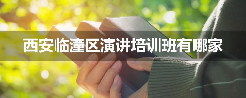 西安临潼区演讲培训班有哪家