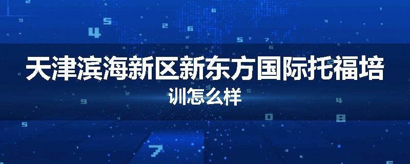 天津滨海新区新东方国际托福培训怎么样