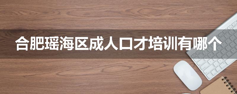 合肥瑶海区成人口才培训有哪个