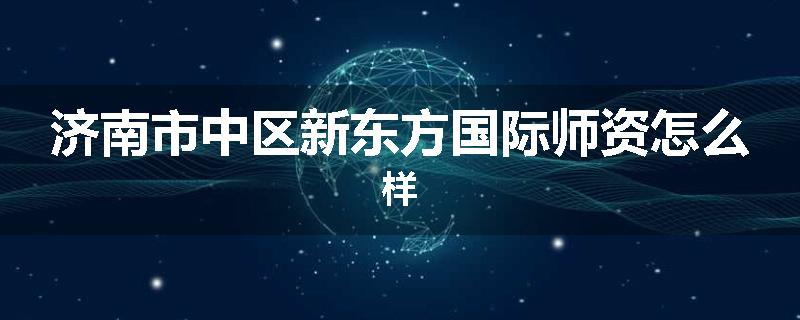 济南市中区新东方国际师资怎么样