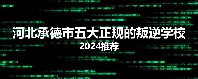 河北承德市五大正规的叛逆学校2024推荐