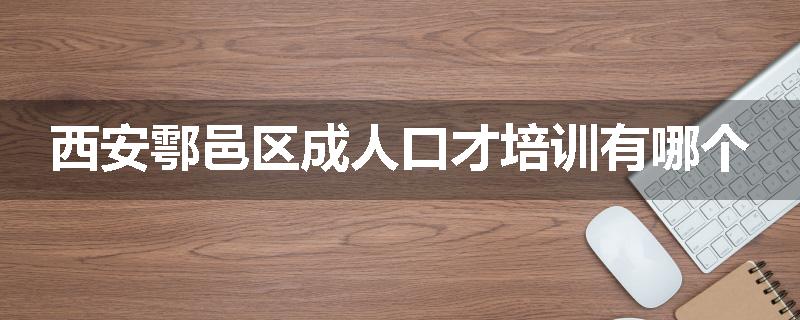 西安鄠邑区成人口才培训有哪个