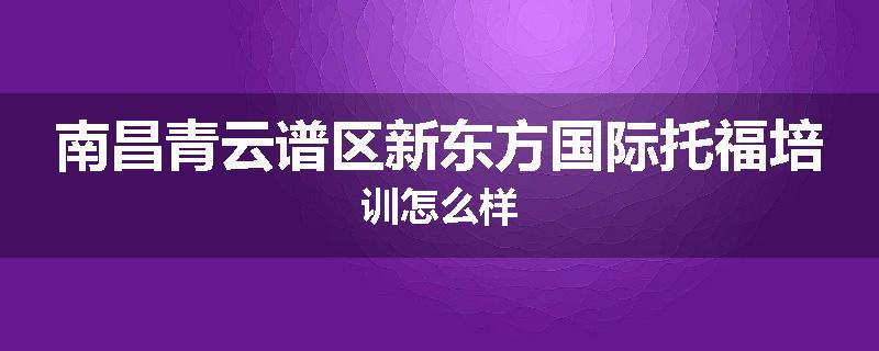 南昌青云谱区新东方国际托福培训怎么样