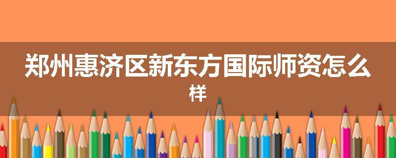 郑州惠济区新东方国际师资怎么样