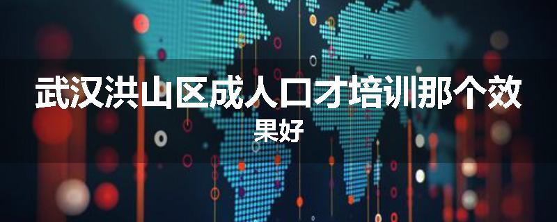 武汉洪山区成人口才培训那个效果好