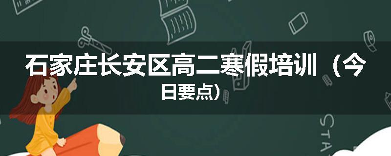 石家庄长安区高二寒假培训（今日要点）
