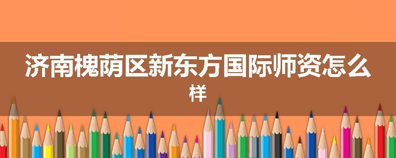 济南槐荫区新东方国际师资怎么样