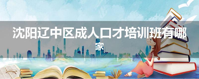 沈阳辽中区成人口才培训班有哪家